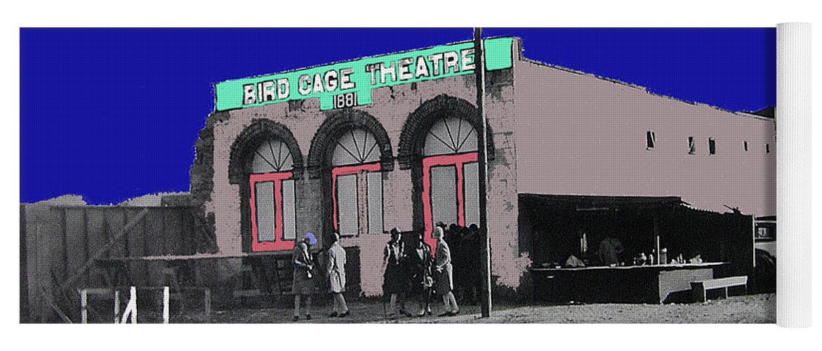 Closed Birdcage Theater Tombstone Arizona C.1929-2008 Yoga Mat featuring the photograph Closed Birdcage Theater Tombstone Arizona c.1929-2008 by David Lee Guss