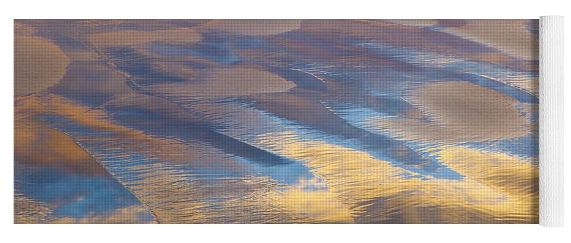 00345479 Yoga Mat featuring the photograph Clouds Sky And Sand Ripples by Yva Momatiuk John Eastcott