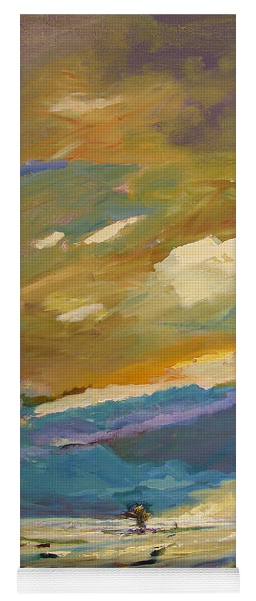 Impressionism Yoga Mat featuring the painting Coastline by Julianne Felton