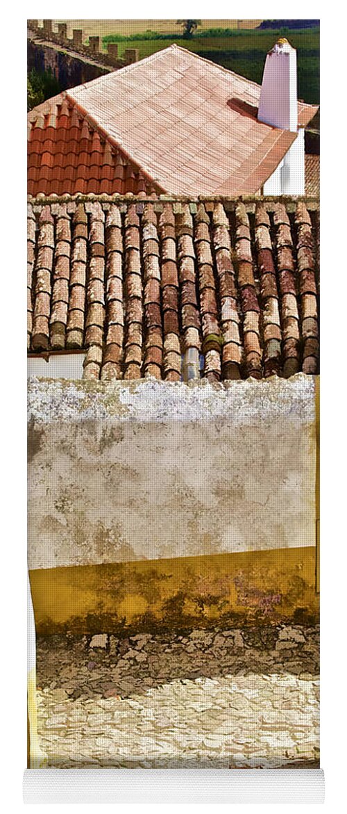Castle Wall Yoga Mat featuring the photograph Cobblestone Street of Europe by David Letts