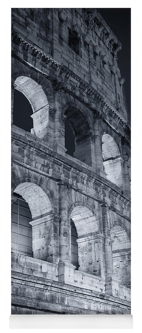 Rome Yoga Mat featuring the photograph Colosseum Before Dawn by Joan Carroll
