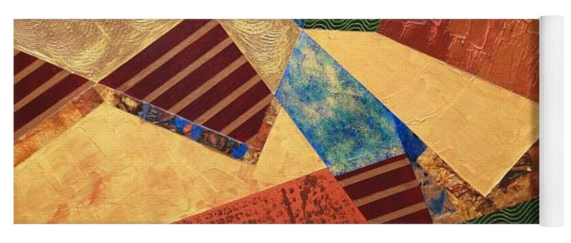 Texture Yoga Mat featuring the painting Collaboration by Linda Bailey