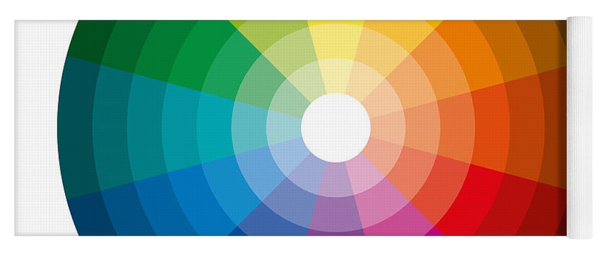 Color Circle Light Dark Yoga Mat