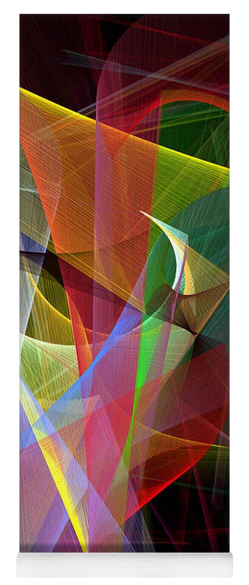 Abstract Yoga Mat featuring the digital art Color Symphony by Rafael Salazar