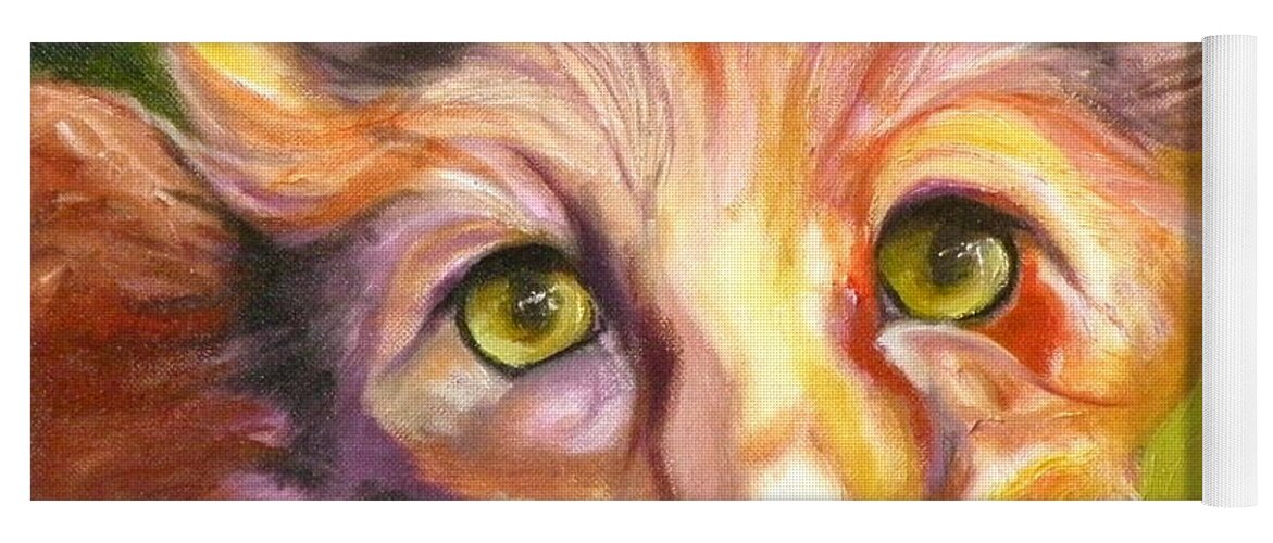 Oil Painting Yoga Mat featuring the painting Colorado Fox by Susan A Becker
