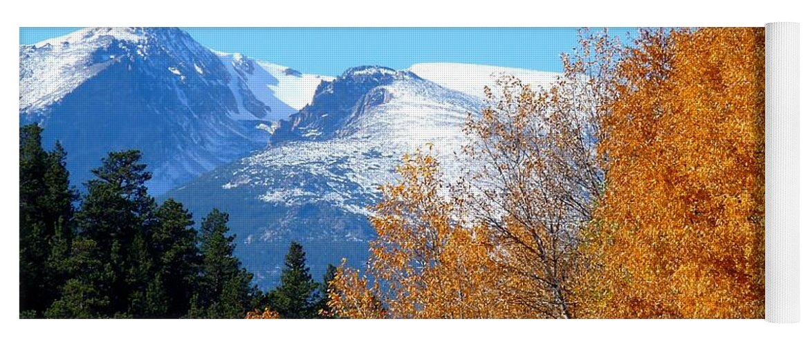 Colorado Yoga Mat featuring the photograph Colorado Mountains in Autumn by Marilyn Burton