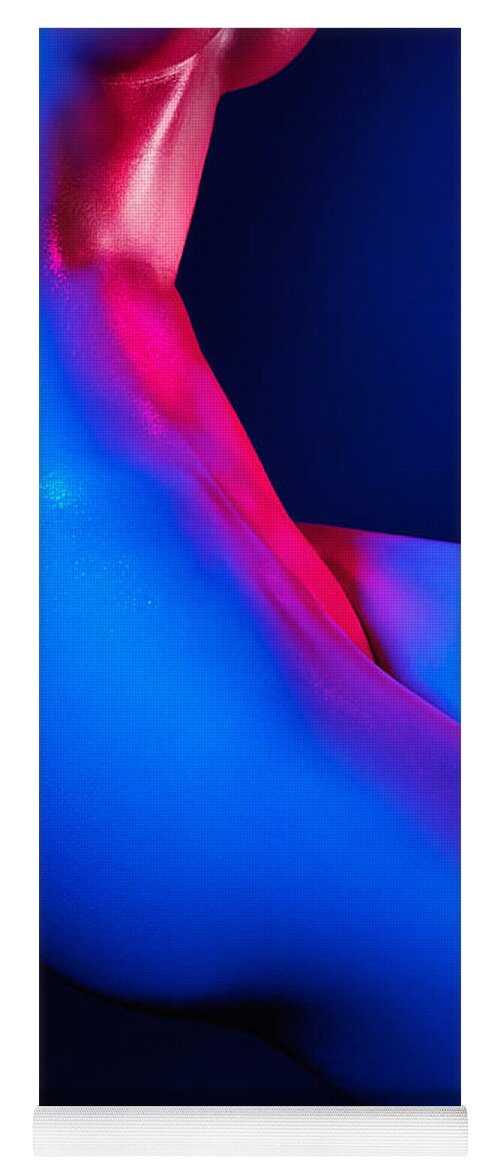 Nude Yoga Mat featuring the photograph Colorful bodyscape nude woman body by Maxim Images Exquisite Prints