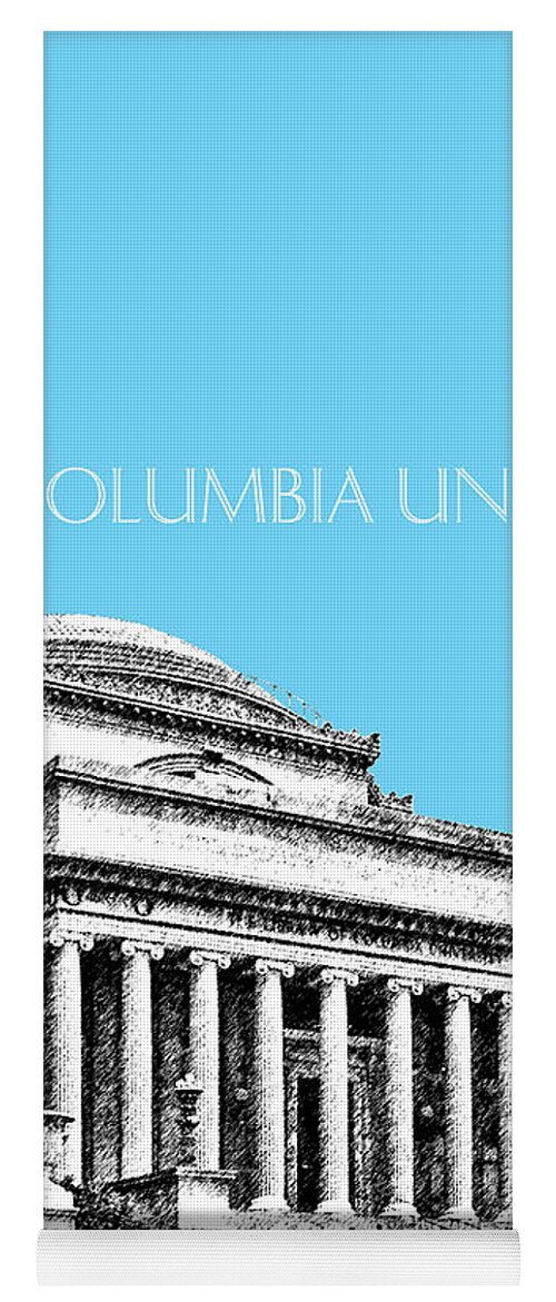 University Yoga Mat featuring the digital art Columbia University - Sky Blue by DB Artist