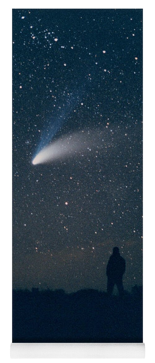 Comet Yoga Mat featuring the photograph Comet Hale-bopp by John Chumack