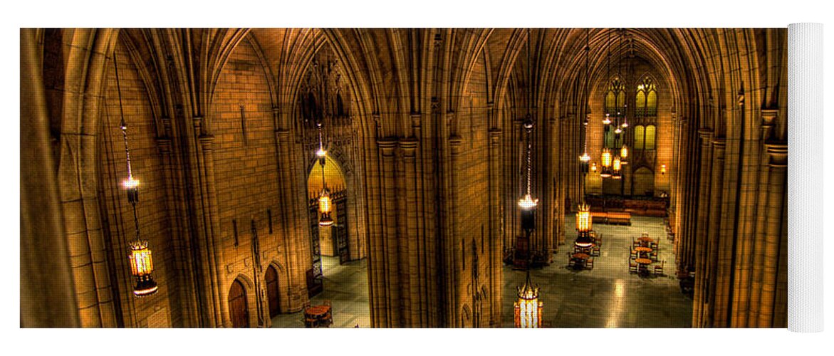 Allegheny County Yoga Mat featuring the photograph Commons Room Cathedral of Learning University of Pittsburgh by Amy Cicconi