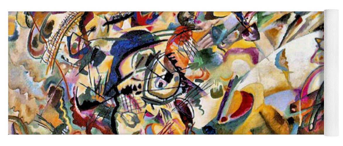 Wassily Kandinsky Yoga Mat featuring the painting Composition VII by Wassily Kandinsky