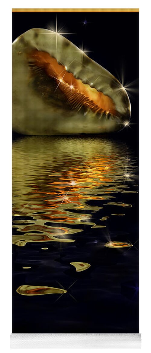 Conch Yoga Mat featuring the photograph Conch sparkling with reflection by Peter V Quenter