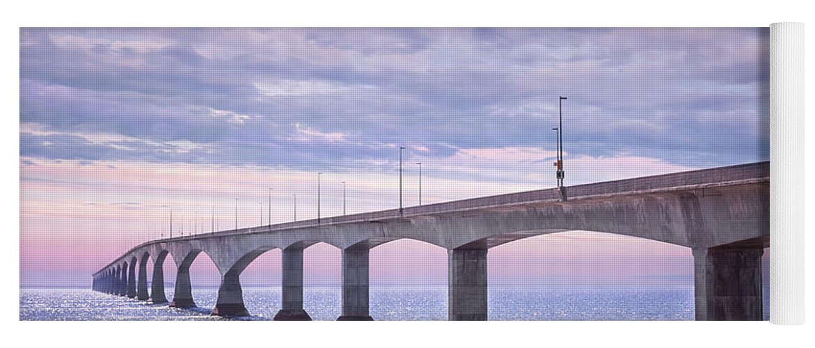 Bridge Yoga Mat featuring the photograph Confederation Bridge sunset by Elena Elisseeva