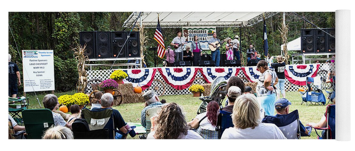 Cayce Yoga Mat featuring the photograph Congaree Bluegrass Festival by Charles Hite