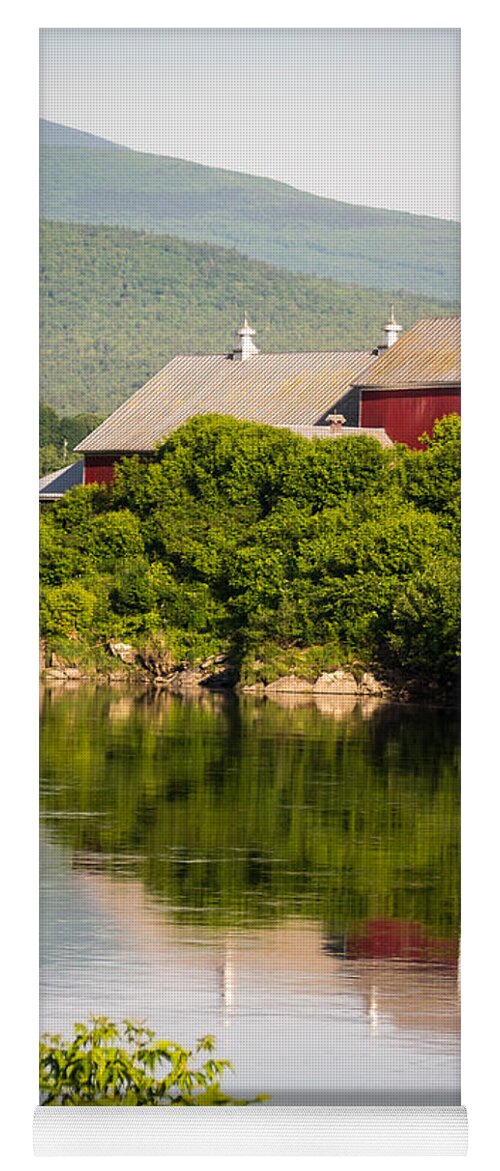 Collection Yoga Mat featuring the photograph Connecticut River Farm by Edward Fielding