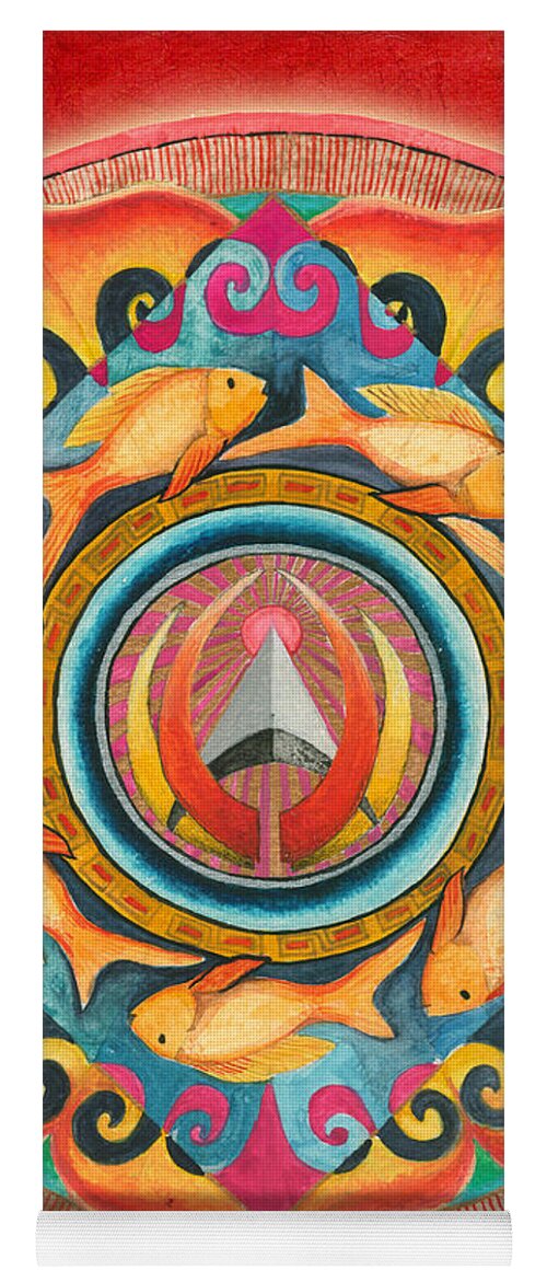 Mandala Art Yoga Mat featuring the painting Continuing Mandala by Jo Thomas Blaine