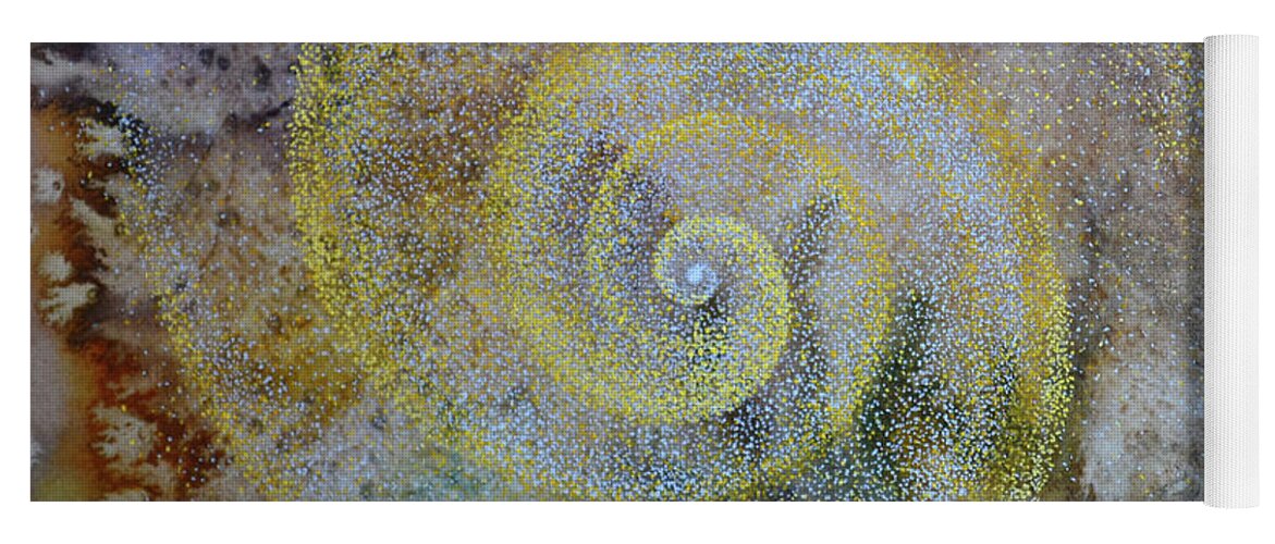 Galaxy Yoga Mat featuring the painting Cosmos by Suzette Kallen