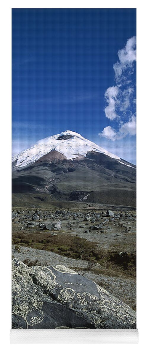 Feb0514 Yoga Mat featuring the photograph Cotopaxi Volcano Above Andean Plateau by Tui De Roy