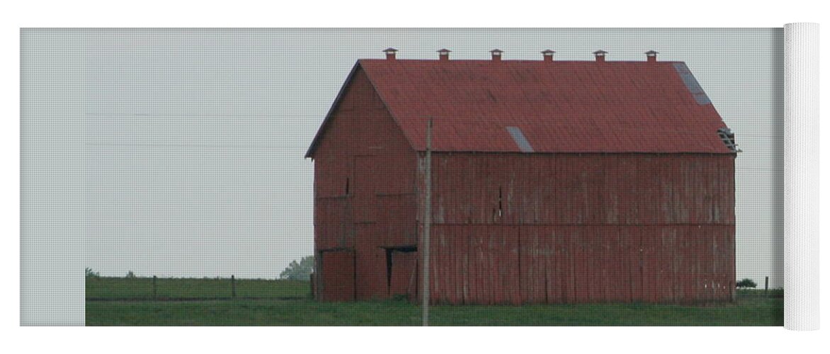 Barn Yoga Mat featuring the photograph Dilapidated Country Barn by Valerie Collins