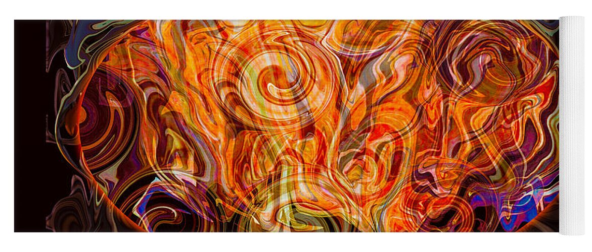 5x7 Yoga Mat featuring the digital art Creation Abstract Digital Artwork by Omaste Witkowski