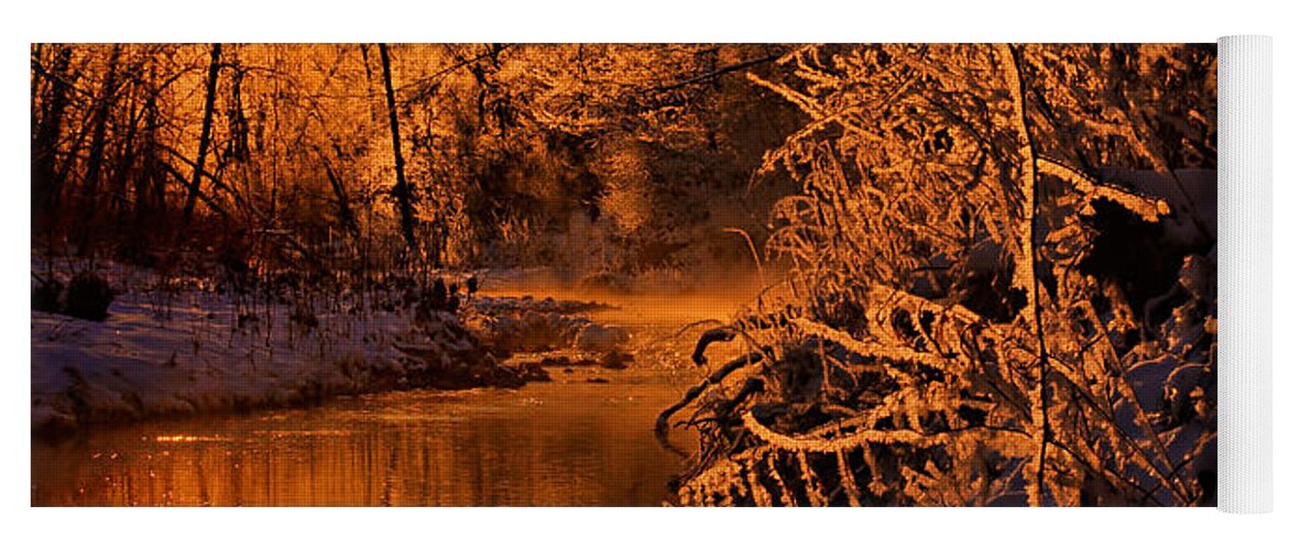 2010 Yoga Mat featuring the photograph Crystal Stream by Robert Charity