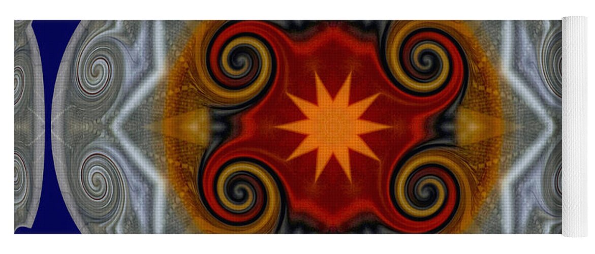 Shapes Yoga Mat featuring the digital art Curls by Donna Blackhall