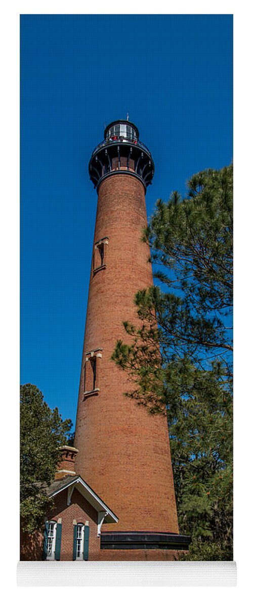 Currituck Yoga Mat featuring the photograph Currituck Lighthouse by Stacy Abbott