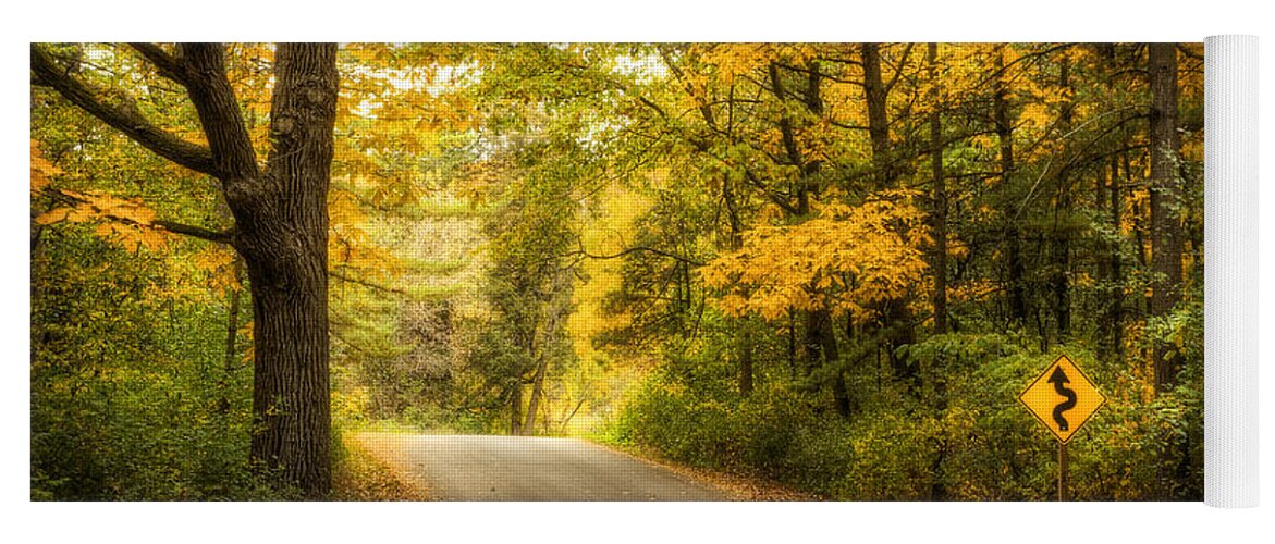 Autumn Yoga Mat featuring the photograph Curves Ahead by Scott Norris