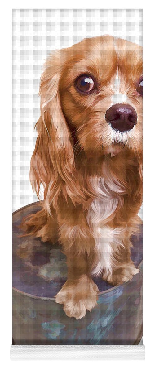 Puppy Yoga Mat featuring the photograph Cute Puppy Card by Edward Fielding