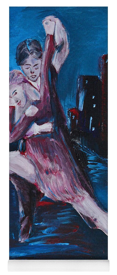 Dance Yoga Mat featuring the painting Dance The Night Away by Donna Blackhall