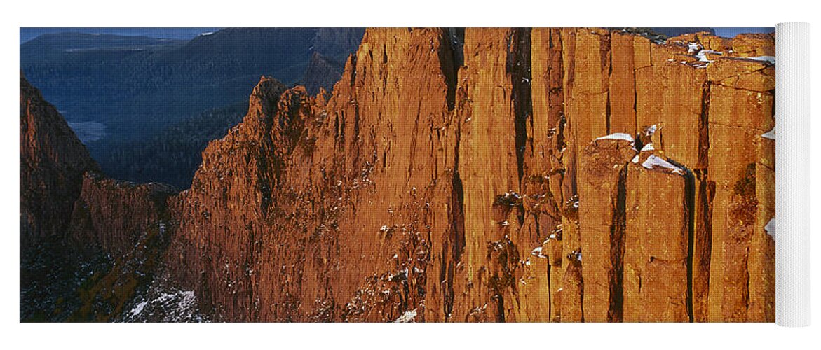 Feb0514 Yoga Mat featuring the photograph Dawn On Mount Geryon Tasmania by Grant Dixon