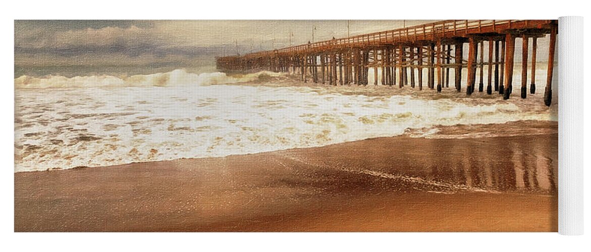 Pier Yoga Mat featuring the painting Day at the Pier Large Canvas Art, Canvas Print, Large Art, Large Wall Decor, Home Decor, Photograph by David Millenheft