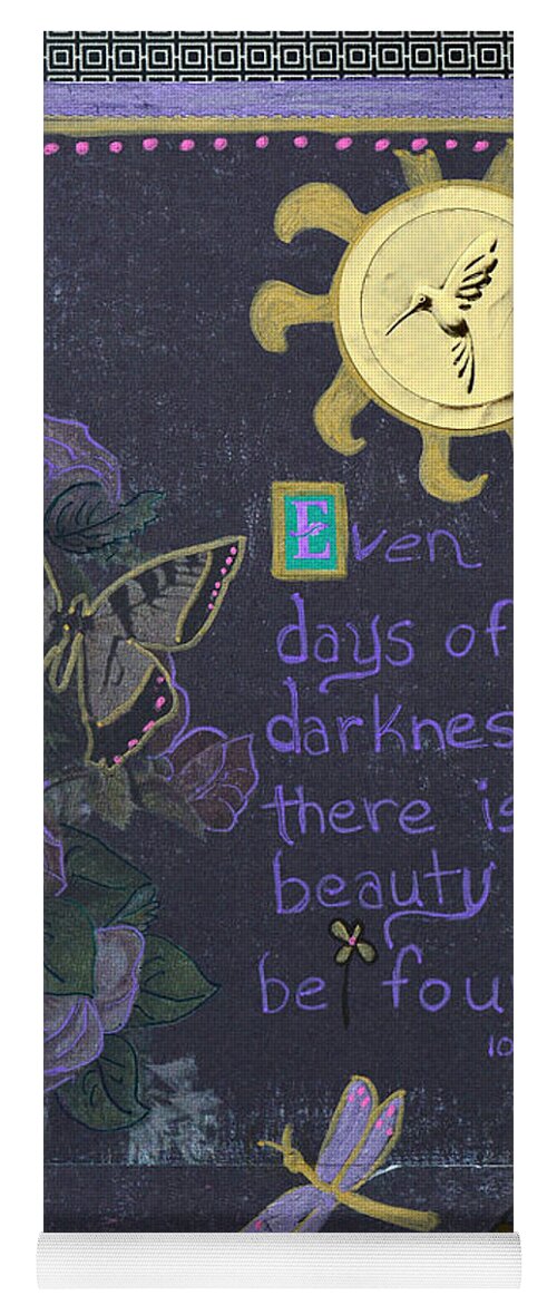 Art Journal Yoga Mat featuring the photograph Days Of Darkness by Donna Blackhall