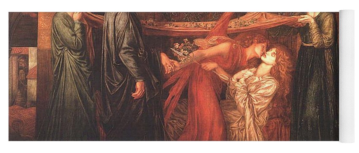 Death Of Beatrice Yoga Mat featuring the painting Death of Beatrice by Dante Gabriel RossettiDante Gabriel Rossetti