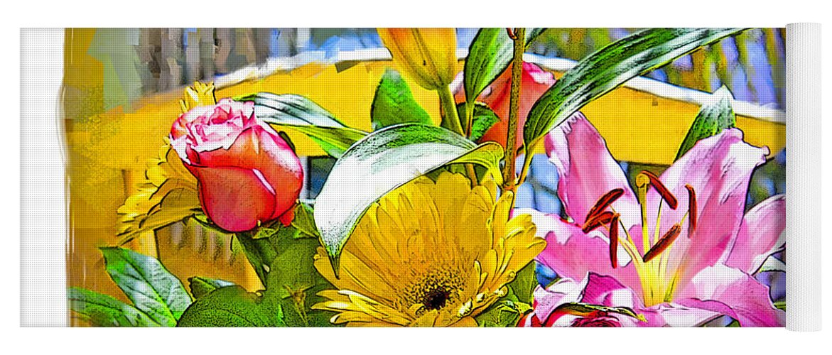 Flowers Yoga Mat featuring the photograph December Flowers by Chuck Staley