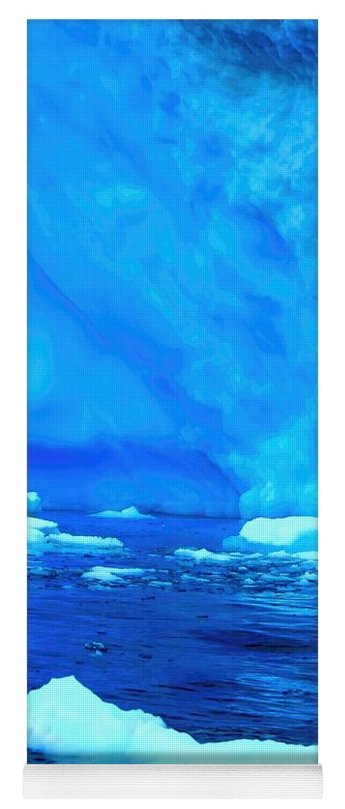 Iceberg Yoga Mat featuring the photograph Deep Blue Iceberg by Amanda Stadther