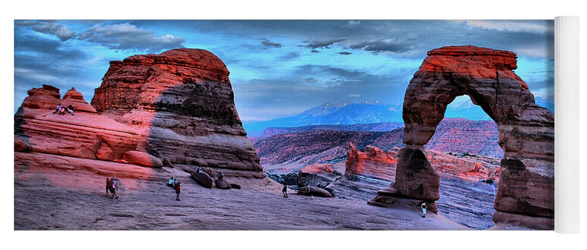 America Yoga Mat featuring the photograph Delicate Arch at Sunset by Gregory Ballos