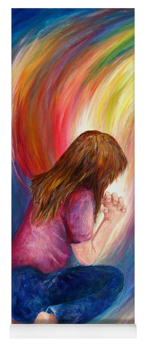 The Power Of Prayer Yoga Mat featuring the painting Deliverance by Deborah Smith