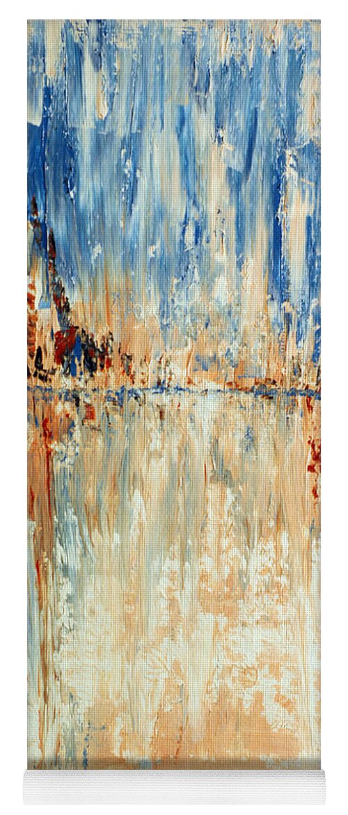 Desert Yoga Mat featuring the painting Desert Mirage by Donna Blackhall