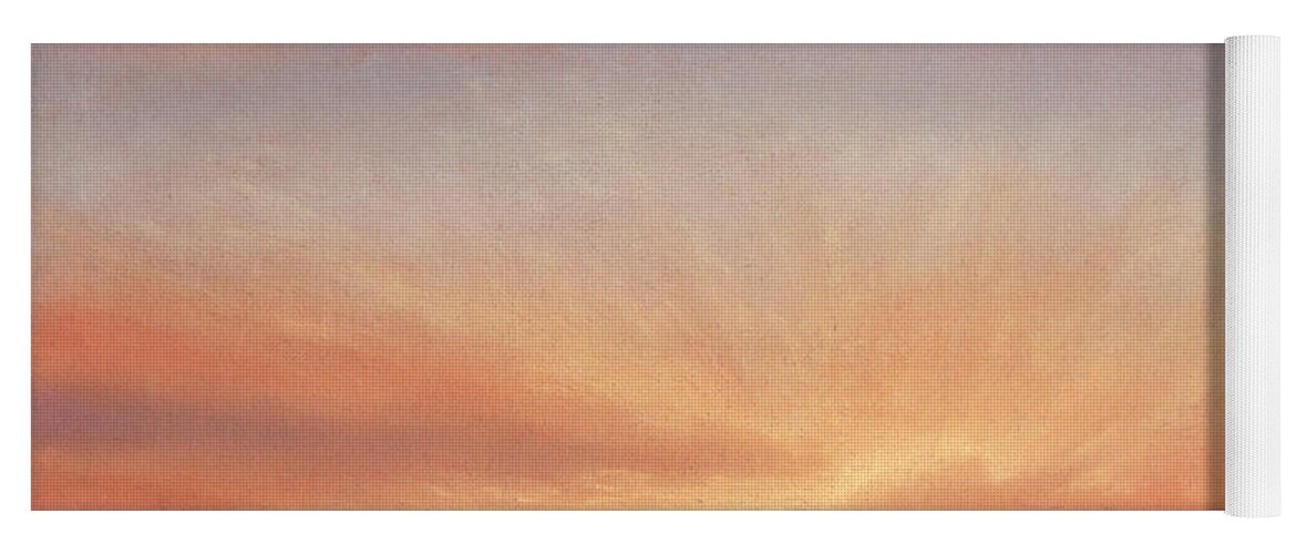 Desert Yoga Mat featuring the pastel Desert Sky B by Michael Heikkinen