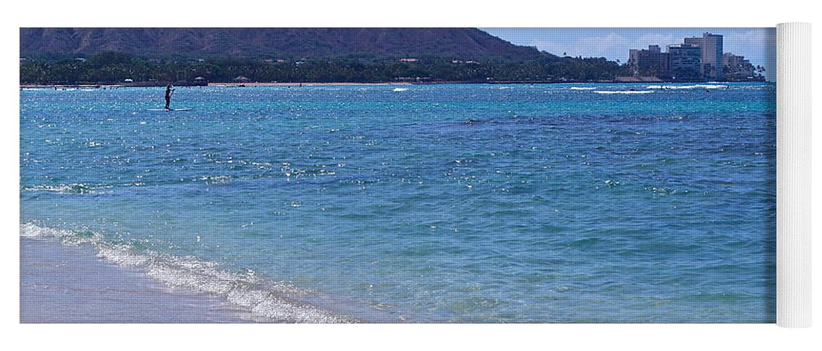 Seascape Yoga Mat featuring the photograph Diamond Head Morning by Michele Myers