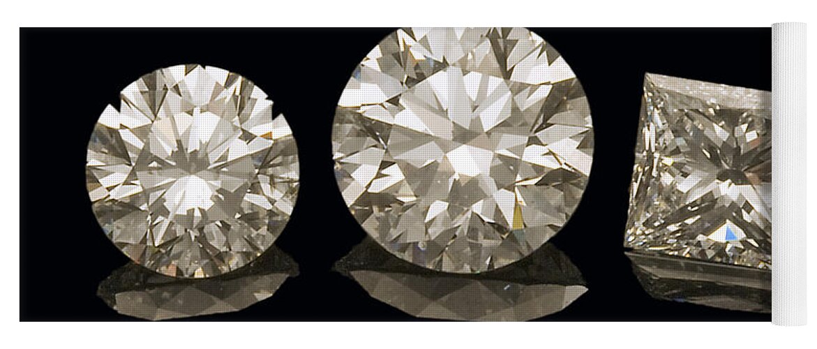 Diamond Yoga Mat featuring the photograph Diamonds by Charles D. Winters