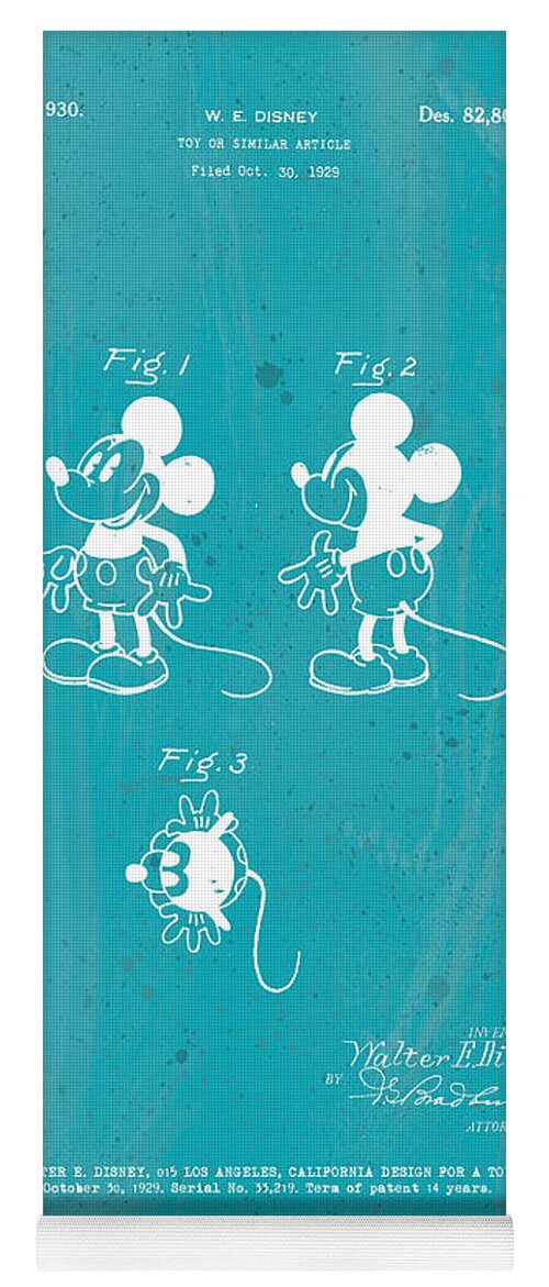 Disney Yoga Mat featuring the digital art Disney Mickey Mouse by Marlene Watson