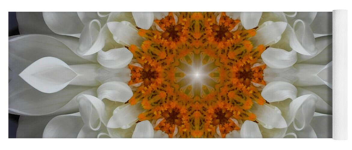 Mandalas Yoga Mat featuring the digital art Divine Love Flower Mandala by Diane Lynn Hix