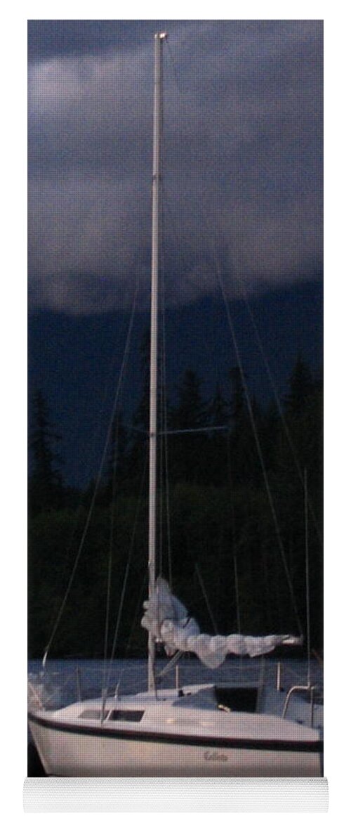 Night Yoga Mat featuring the photograph Docked For The Night by Vivian Martin