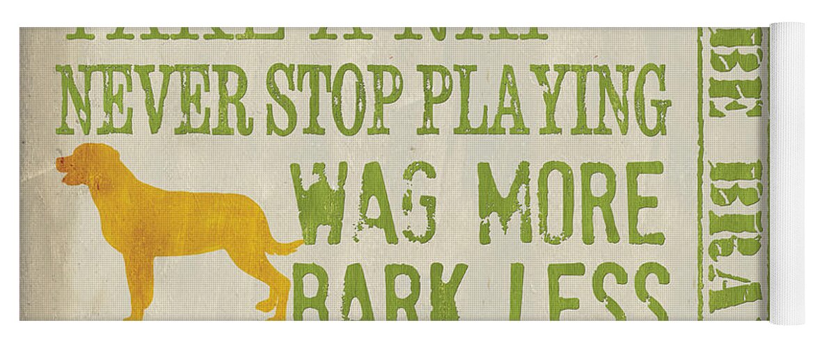 Dog Yoga Mat featuring the painting Dog Wisdom by Debbie DeWitt