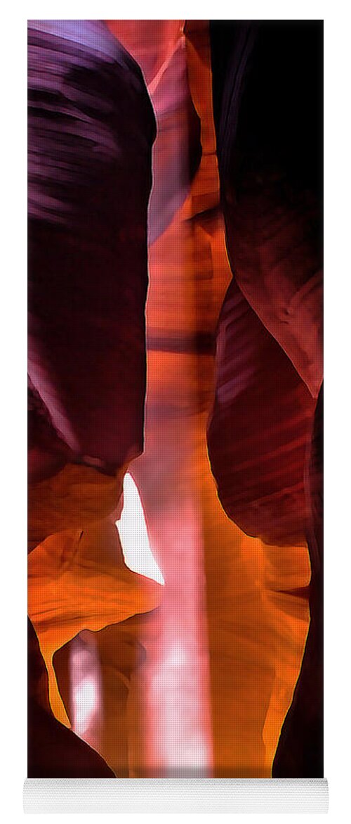 America Yoga Mat featuring the photograph Double Beam - Paint Daubs - Antelope Canyon by Gregory Ballos
