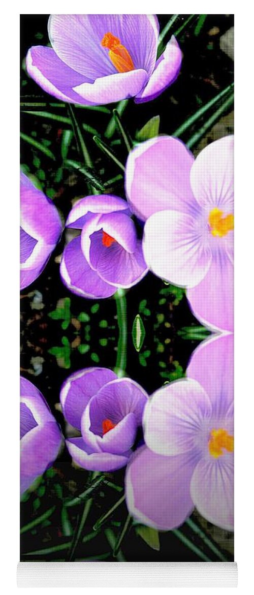 Crocus Yoga Mat featuring the photograph Double Delight by Judy Palkimas