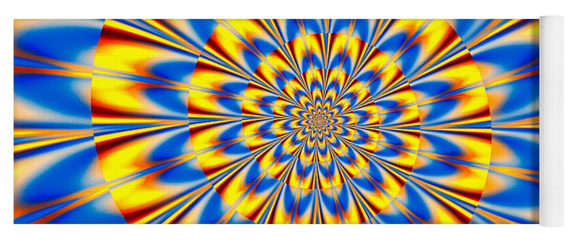 Vibrating Yoga Mat featuring the mixed media Dr. Who's Spiral of Time by Gianni Sarcone