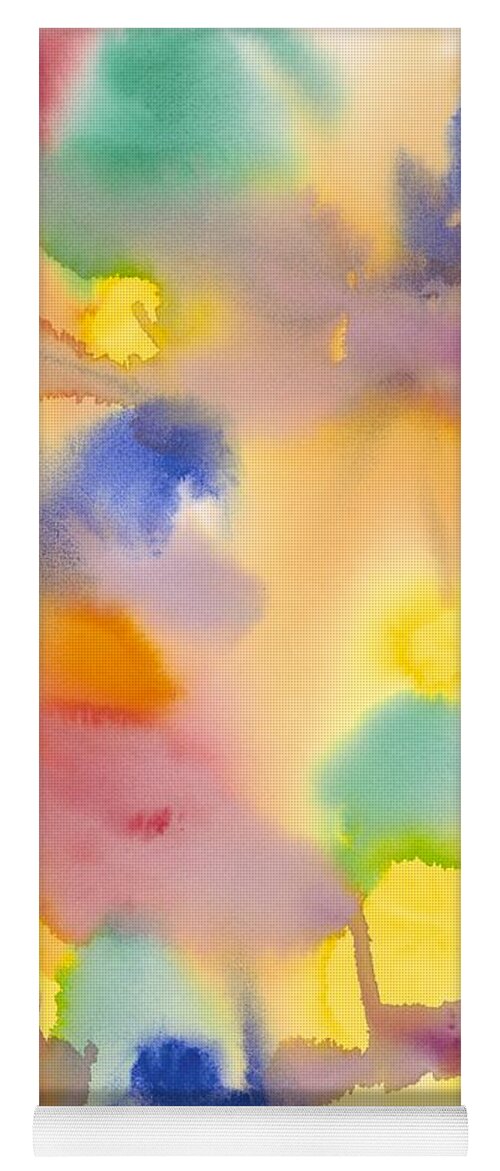 Abstract Yoga Mat featuring the painting Dreaming in Color by Angela Bushman